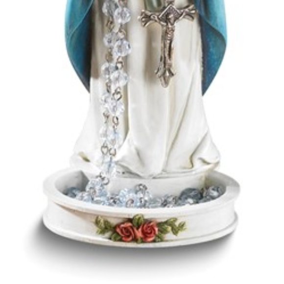 Madonna Resin Statue Rosary Holder - Picture 3 of 3
